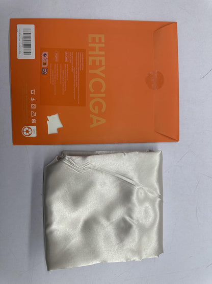 Satin Pillowcase Queen Set of 2, Soft Pillowcases for Hair and Skin Similar to Silk, Beige Pillow Cases 2 Pack with Envelope Closure, 20X30 Inches