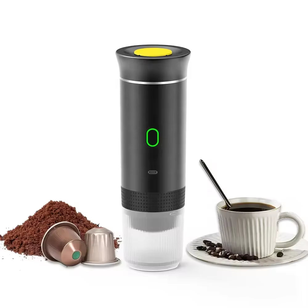 Wireless Electric Portable Espresso 3-In-1 Coffee Machine for Car & Home Camping Coffee Maker Capsule Powder Travel Coffee Maker