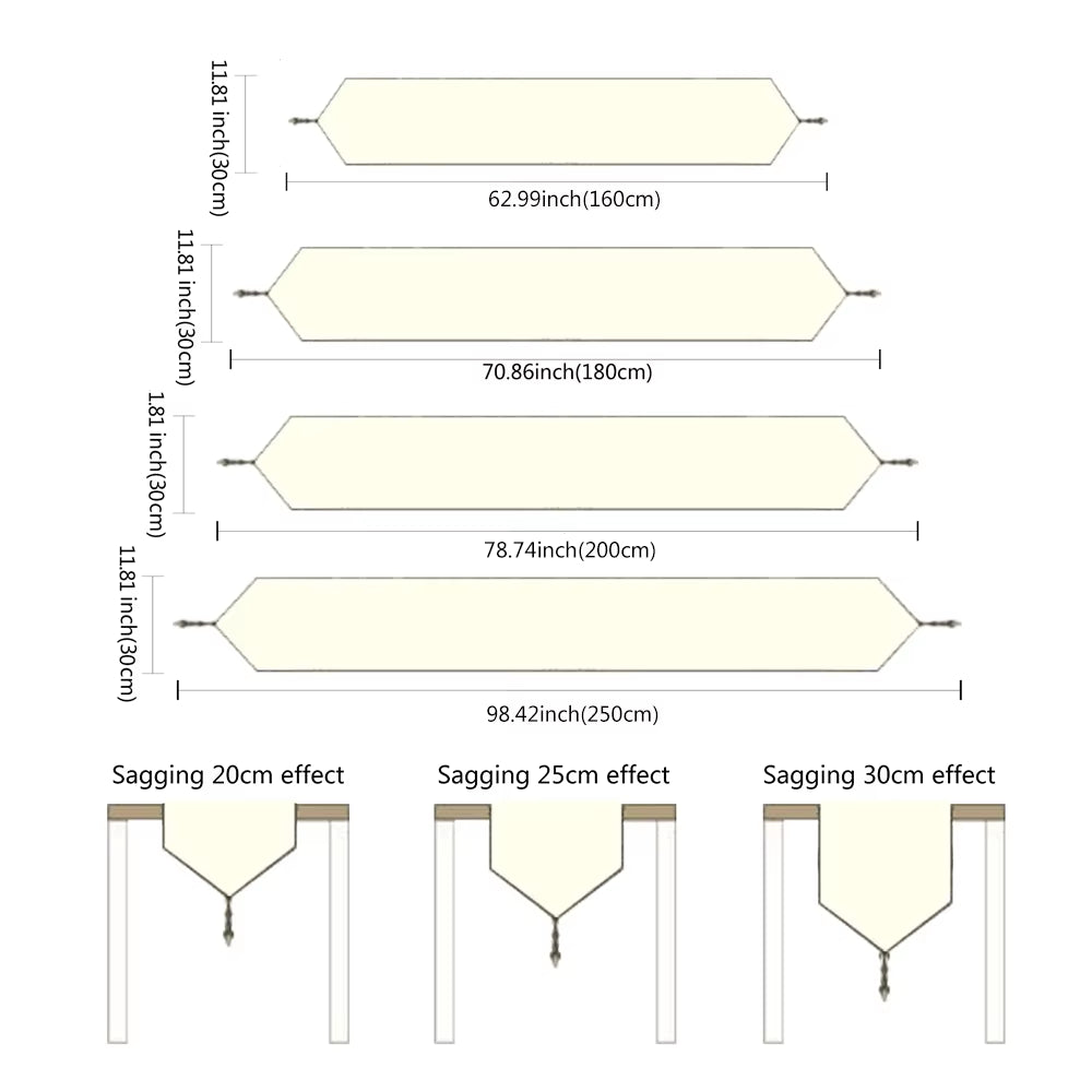 New Black White Striped Table Runner Tea Table TV Cabinet Tablecloth Home Decor Cover Table Cloth with Tassel Party Bed Runner