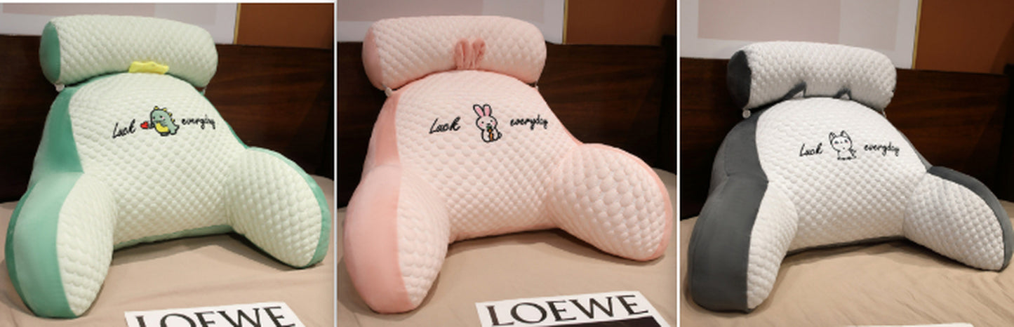 Sofa Fluffy Cushion Luncheon Pillow Triangle Reading Cushion Bedside Soft Large Backrest Lumbar Cushion Office Chair Cushion