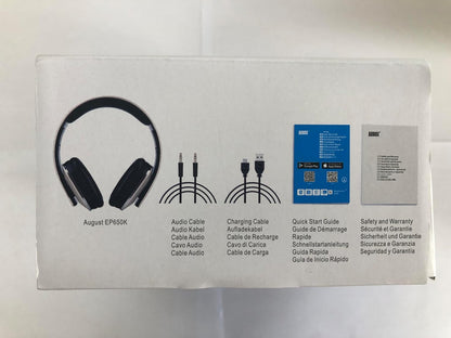 EP650 Bluetooth over Ear Wireless Stereo NFC 3.5Mm Headphones with Rechargeable Battery, Multipoint and Built-In Microphone for Mobile Phones, Iphone, Ipad, Laptops, Tablets, Smartphones - Gold