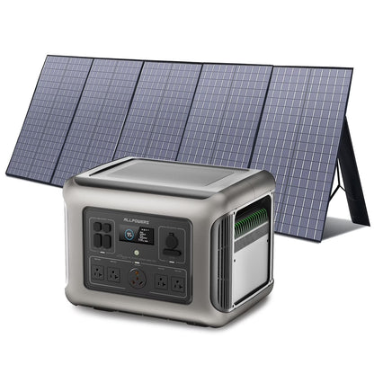 R2500 Portable Solar Generator Kit, 400W Foldable Solar Panel with 2016Wh Lifepo4 Battery Portable Power Station 2500W [Shipping Separately]