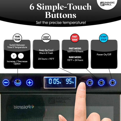 Pro Food Dehydrator Machine | 7 XL Stainless Steel Trays | Dryer for Jerky, Dog Treats, Herb, Meat, Beef, Fruit | Keep Warm Function, Digital Timer and Temperature Control, ETL Approved