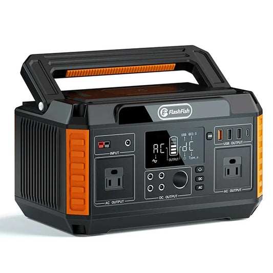 [US Direct] Flashfish P60 560W Portable Power Station 520Wh 140400Mah Solar Generator 110V Pure Sine Wave Power Generator for Camping Travel