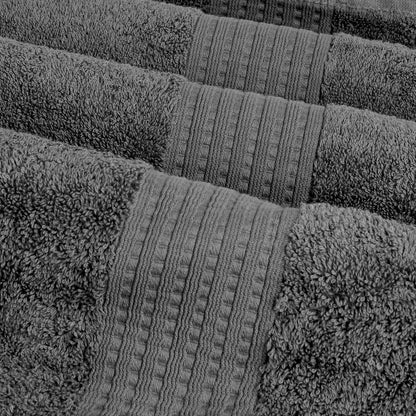 Pack of 4 XL Bath Towels 30 X 60 Inches, Extra Large, 100% Cotton, Heavy Weight, Absorbent & Soft, Perfect for Bathroom, Dark Grey