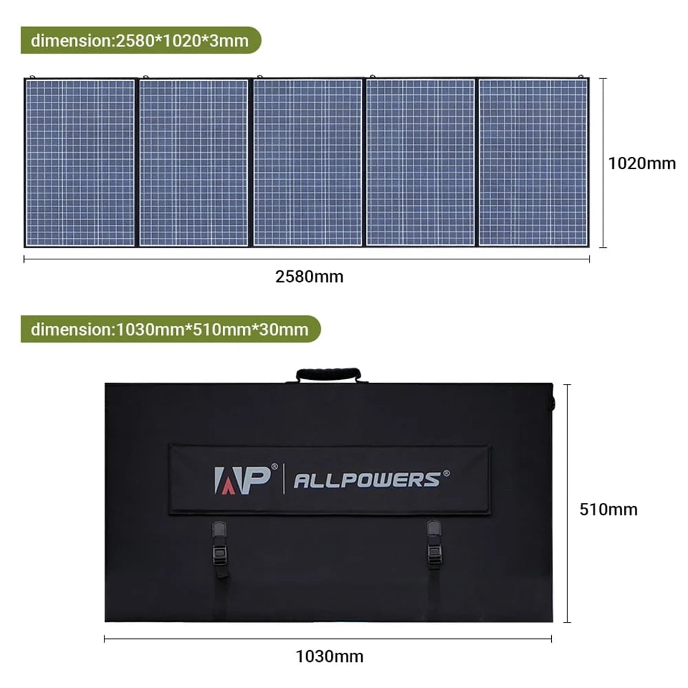 R2500 Portable Solar Generator Kit, 400W Foldable Solar Panel with 2016Wh Lifepo4 Battery Portable Power Station 2500W [Shipping Separately]