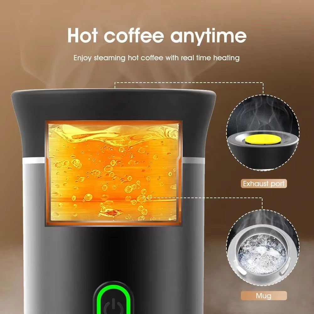 Wireless Electric Portable Espresso 3-In-1 Coffee Machine for Car & Home Camping Coffee Maker Capsule Powder Travel Coffee Maker