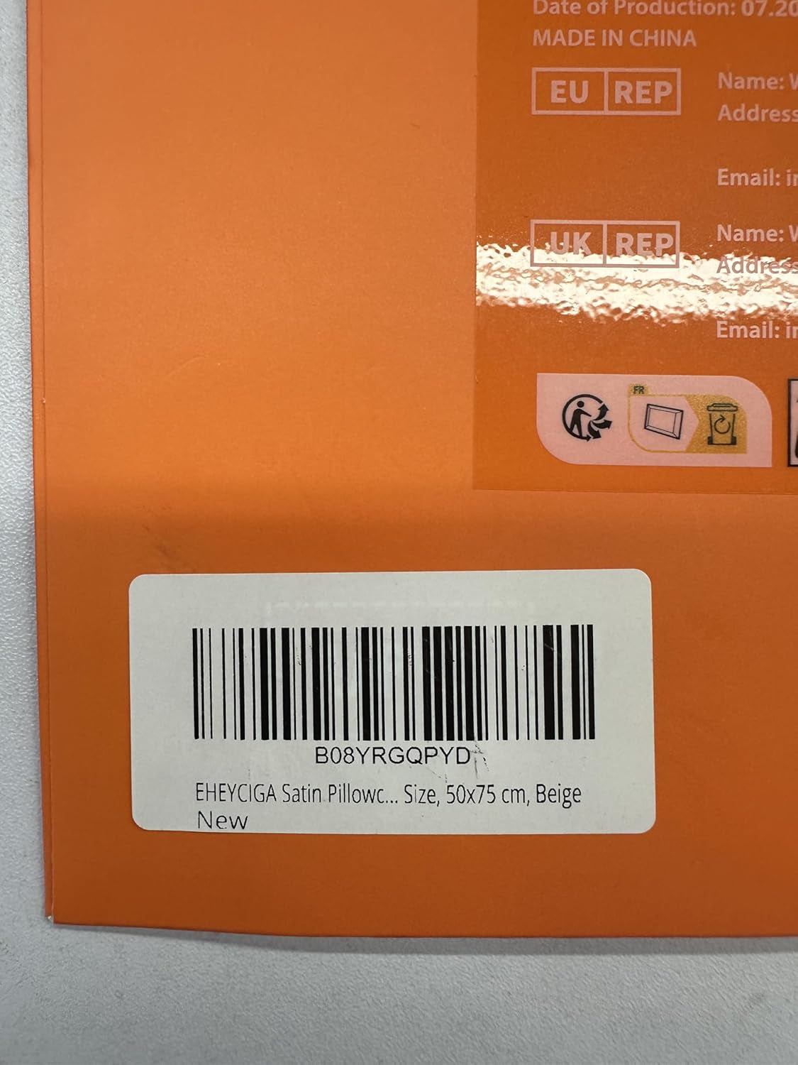 Satin Pillowcase Queen Set of 2, Soft Pillowcases for Hair and Skin Similar to Silk, Beige Pillow Cases 2 Pack with Envelope Closure, 20X30 Inches