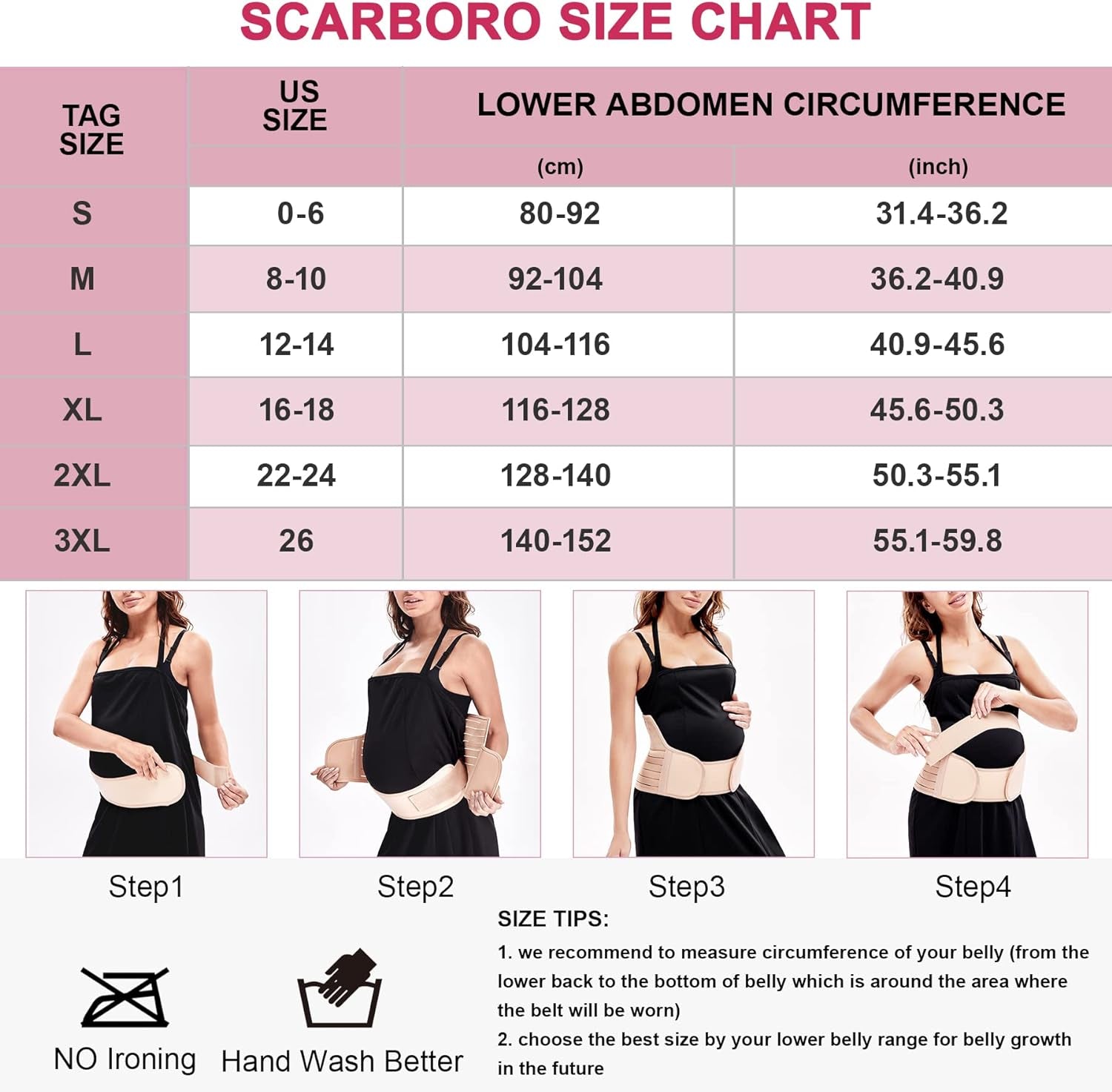 Maternity Belly Band for Pregnancy Belly Support Belt 3 in 1 Belly Brace Bands for Pregnant Women Back/Pelvic Pain Relief Care Adjustable, Beige