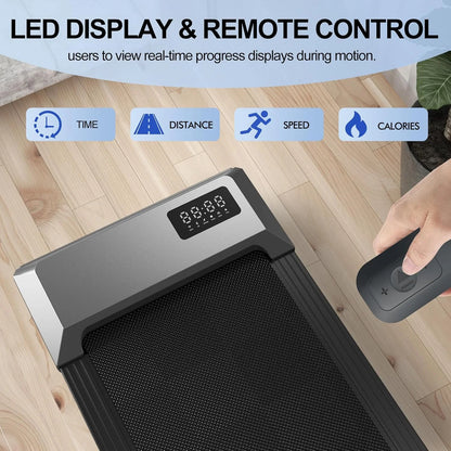 Walking Pad, Walking Treadmill under Desk Treadmill 2 in 1 for Home/Office with Remote Control, Small Treadmill with LED Display(Gary)