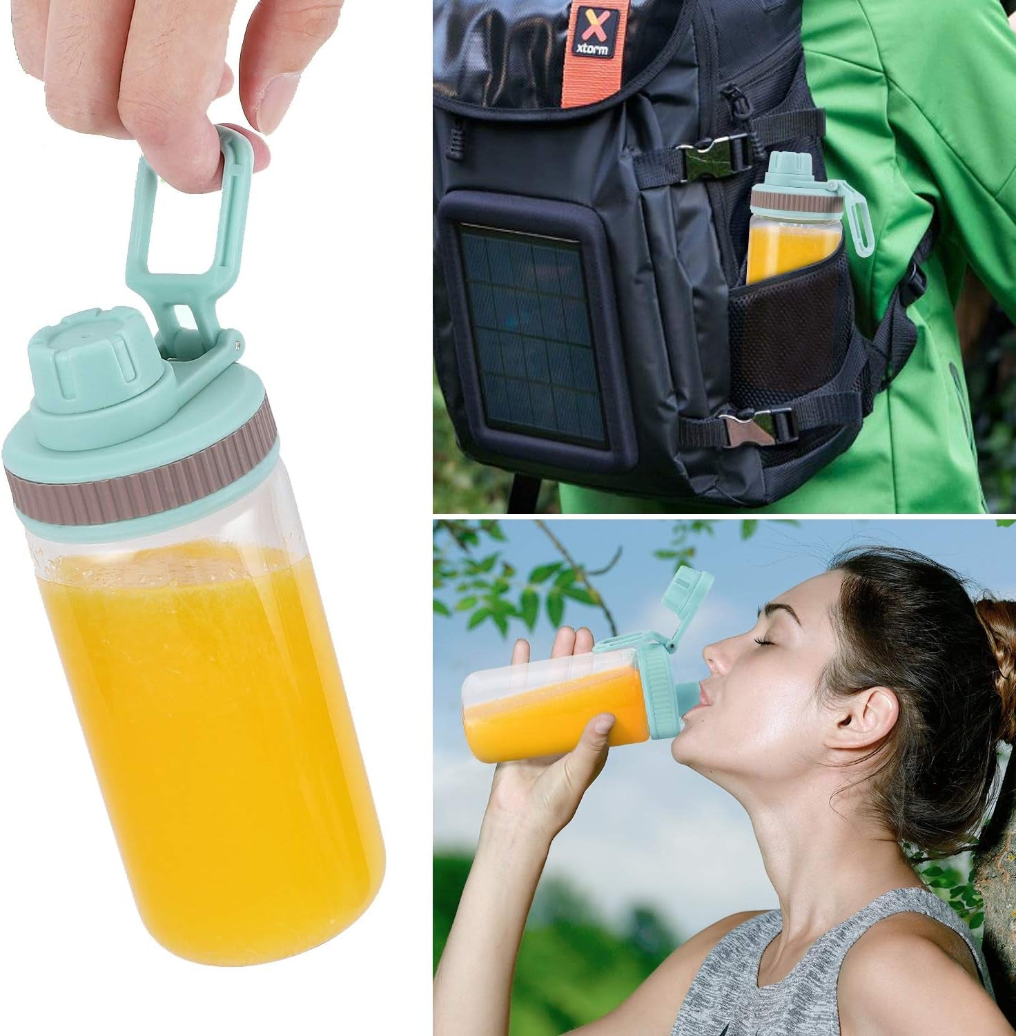 Portable Blender on the Go, Mini Juicer Blender for Shakes and Smoothies, Personal Blender USB Rechargeable with 2 Juice Cup (Blue)