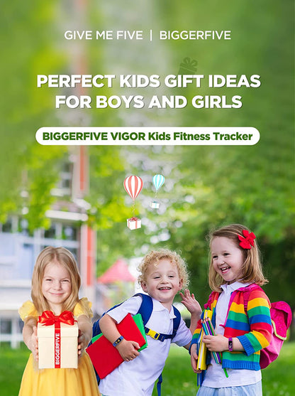 Vigor Kids Fitness Tracker for Girls & Boys Ages 5-15, Kids Watch with IP68 Waterproof, Pedometer, Activity Tracker with Heart Rate & Sleep Monitor, Calorie & Step Counter Watch