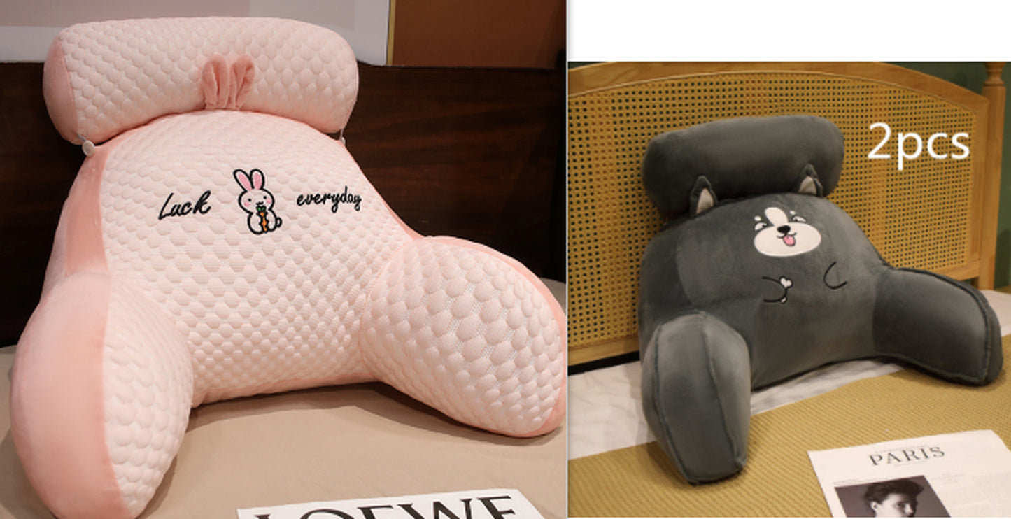 Sofa Fluffy Cushion Luncheon Pillow Triangle Reading Cushion Bedside Soft Large Backrest Lumbar Cushion Office Chair Cushion