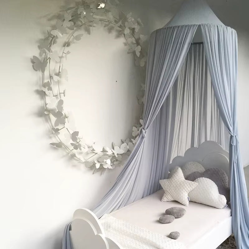 New Kids Baby Chiffon Mosquito Net Romantic Pink Princess Canopy Tent Bed Curtain for Adult Girls Nordic Style Home Decoration