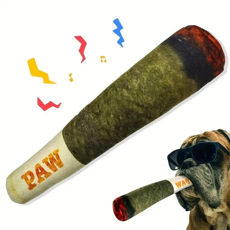 Green Sound Cigar Dog Toy